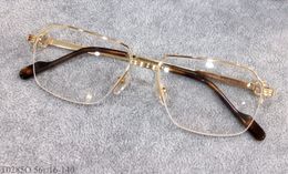 Gold Black Eyeglasses Frame Clear Optical Glasses Men Fashion Sunglasses Frames with Box