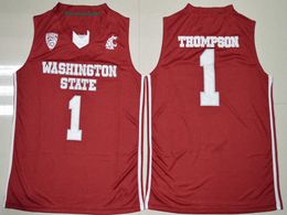 #1 Klay Thompson Washington Cougars College Basketball Jersey Embroidery Stitched red