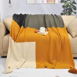 Blankets Nordic Sofa Blanket Office Nap Air Condition Thread For Bed Kids Children Bedspread Plaid Cover Home Bedding