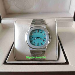 GR Super quality men Watches Watch 5711/1A-018 5711 40mm Blue Dial Stainless Steel CAL.324SC Movement Automatic Transparent mechanical Mens Mr Wristwatches