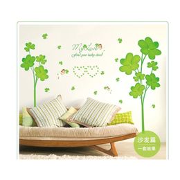 The HM1SK9068 clover Sweet and fashionable sitting room porch decorate bedroom wall stick PVC can be removed 210420