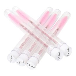 Empty Eyelash-Brush Bottles Reusable Eyelash Brushes Tube Disposable Lashes Eyebrow Brush Replaceable Dust-proof tubes 7 Colours