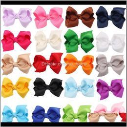 Baby Hairclips Ribbon Bow Hairpin Clips Girls Solid Bowknot Barrette Kids Boutique Bows Children Cpuvm Vsw0S