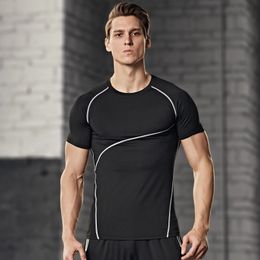 Summer Clothes Short Sleeves Men Vest Fast Drying Sports Running T-shirt Tight Basketball Training Suit Overshirt X0322
