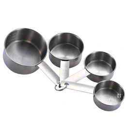 NEW4pcs Stainless Steel Measuring Cups Tool Stackable Coffee Milk Powder Seasoning Measure Spoons Sets Home Kitchen Baking Tools EWB6775