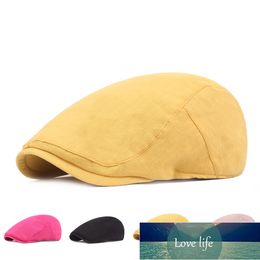 New Summer Women's Summer Peaky Blinders Men's Cap Classic Solid Yellow Beret Ladies Flat Autumn Outdoor Beret French Sports Cap Factory price expert design Quality
