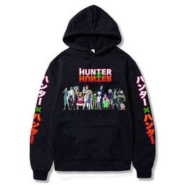 Hunter X Hunter Killua Zoldyck Baka Classic Men Casual Hoodie Long Sleeve Sweatshirt H1227
