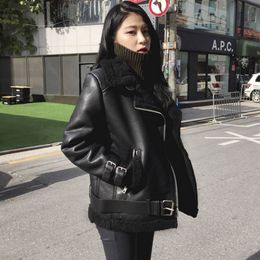 Winter Coats Women Thick Faux Leather Fur Sheepskin Coat Female Fur Leathers Jacket Jackets Casaco Feminino