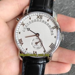 eternity Watches RFF Latest products 41MM 47245/000G-8773 White Retrograde calendar Dial Cal.2460 R31L Automatic Mens Watch Sapphire Stainless Steel Case Leather