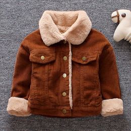 Baby Kids Boys Jackets Spring Korean Casual Coats For Kids Outwear Fleece Cotton Children Lapel Jackets 1-4 Year Toddler Clothes H0909