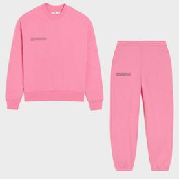 Crewneck Sweatshirt Track Pants Set Women 2 Pieces Oversized Suit Plus Size Top Joggers Sweatpants Tracksuit Female 210930