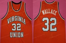 Custom Retro Ben Wallace #32 College Basketball Jersey Men's All Stitched Orange Number Name Jerseys Top Quality