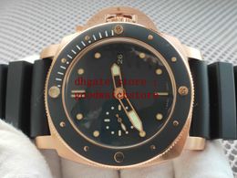 Original box Men's Limited 47mm watches Power savings Racing Black PA 684 rubber Wristwatch Movement ETA 2813 Automatic Mechanical Dial 18k Rose Gold Watch