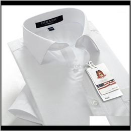 Mens Shirts 7Color Men Solid Colour Summer Business Casual Plus Short White Shirt Brand Clothes Big Size 10Xl 9Xl 8Xl 7Xl 6Xl 5Xl1 Rk4R 46S8W