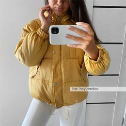 Winter Fashion Loose Cotton Overcoat Down Jacket Cotton-Padded Clothes Women's Short Style clothes 211018