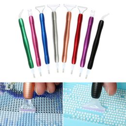 crafts wholesaler UK - Metal Double Headed Diamond Painting Point Drill Pen Cross Stitch Storage Tray DIY Handmade Craft Accessories Sewing Notions & Tools