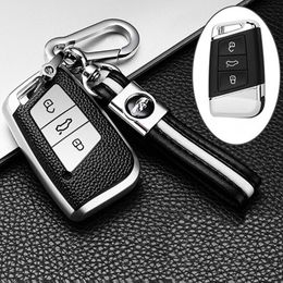 TPU Car Key Cover For VW Magotan 2018 2017 Passat B8 Superb A7 Leather Pattern Smart Remote Fob Protector Case