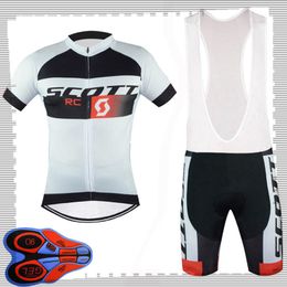 SCOTT team Cycling Short Sleeves jersey (bib) shorts sets Mens Summer Breathable Road bicycle clothing MTB bike Outfits Sports Uniform Y210414204