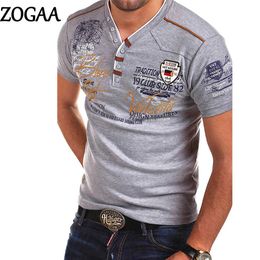 ZOGAA Summer Men's Polo Shirt Short Sleeve High Quantity Letter Printing Fashion 4 Color Polo shirts Men Plus Size S-4XL 210623
