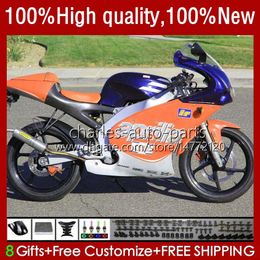 Motorcycle Body For Aprilia RS-250 RS RSV 250 Orange Blue RS250 RR R RS250R 95 96 97 24No.150 RSV-250 RSV250R RSV250 1995-1997 RSV250RR RS250RR 1995 1996 1997 Fairing