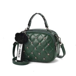 HBP Non-Brand Women's small square 2021 Taobao Korean versatile Pu single shoulder handbag messenger bag 2 sport.0018 GRKN