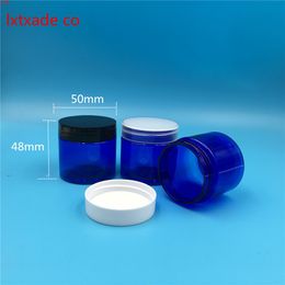 50g/ml Royalblue Blue Plastic Bottle jar Originales Refillable Cosmetic Cream jars 50ml Empty Containersgood qty