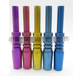 2021 newest Colourized Nectar Collector Titanium Nail 14mm Inverted Nail Grade 2 Titanium Tip for pipe smoking