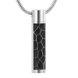 Wholesale black cylindrical cremation pendant necklace, hip-hop style ashes Keepsake to commemorate family