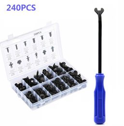 240pcs 12 size Plastic Car Retainers Trim Push Fasteners Set Fasterner Clips Car Styling Push Pin Rivets for Subaru/Jaguar/Jeep