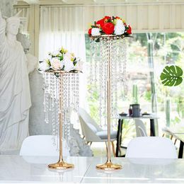 Party Decoration 6 Pcs Wedding Home Flower Road Leads Gold Acrylic Crystal Table Centrepiece