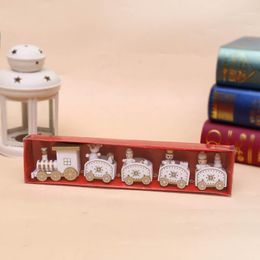 Christmas Decorations Selling Ornaments Wooden Train Kindergarten Day Gift Window Decoration
