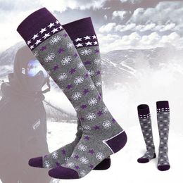 Sports Socks Unisex Merino Wool Professional Ski Men Women Winter Outdoor Thick Terry Warm Breathable Hiking Crew