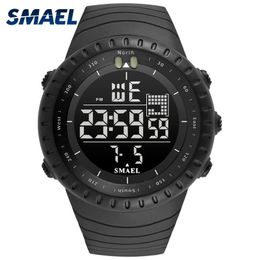 New Hot SMAEL Brand Sport Watch Men Fashion Casual Electronics Wristwatches Multifunction Clock 50 Metres Waterproof Hours 1237 X0524