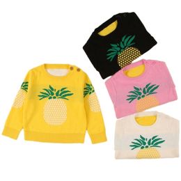 Children Sweaters Girls Pullover Knitted Coat Pineapple Baby Cardigan Clothing Knit Pattern Infant Casual Toddler Long Sleeve 210521
