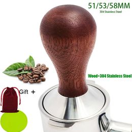acero inoxidable Coffee Tamper 58 mm con mango esmerilado Accesorios para máquina de café para barra de café Espresso Tamper 58 mm