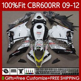 Injection mold Body For HONDA CBR600 CBR 600F5 600 RR CC F5 09-12 Bodywork 69No.39 CBR-600 Black white CBR600RR 09 10 11 12 CBR 600RR 600CC 2009 2010 2011 2012 OEM Fairing