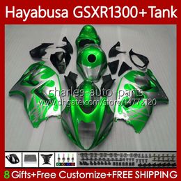 Bodys For SUZUKI GSX-R1300 Hayabusa GSXR-1300 GSXR 1300 CC 96-07 74No.192 1300CC GSXR1300 96 1996 1997 1998 1999 2000 2001 GSX R1300 02 03 04 05 06 07 Fairing Green & flames
