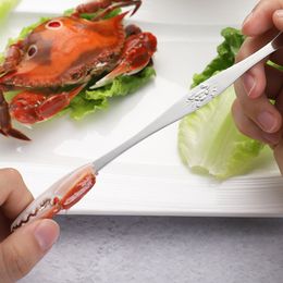 Fruit Needle Forks Stainless Steel Lobster Crab Tools Pliers Clip Picks Spoons Seafood Accessory Creative Craber Peel Shrimp Tool DH8689