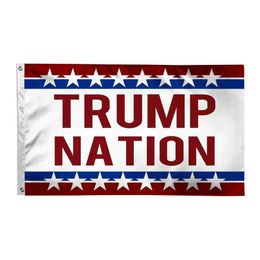 Trump Nation Flag 3x5ft 150x90cm 100D Polyester Outdoor or Indoor Club Digital printing Banner Wholesale