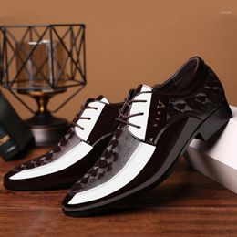 Dress Shoes Classic Oxford For Men Black Formal Patent Leather Zapatos De Hombre Wedding Party