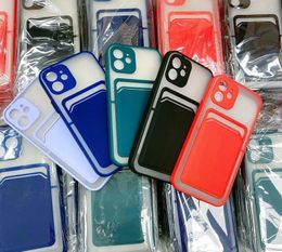 Cell Phone Cases for iPhone 12 Mini 11 Pro Max XR XS X 8 7 6 PlusCard Holder Slot Translucent Ultra Slim Silky Soft