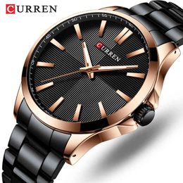 CURREN Men Watch Top Brand Luxury Waterproof Mens Watches Business Quartz Man Watch Male Wristwatch Clock Relogio Masculino 210517