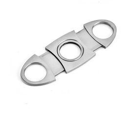 Stainless Steel Cigar Cutter Useful Oval-Shaped Metal Double Blades Cigar-Cutter Knife Scissors Cigars Accessories SN2990