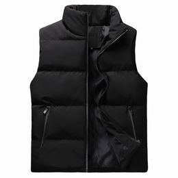 Men's Vests Winter Sleeveless Jacket Plus Sizes Solid Vest Autumn Casual Warm Thick Coats Male Cotton Fashion Men Waistcoat #T2G