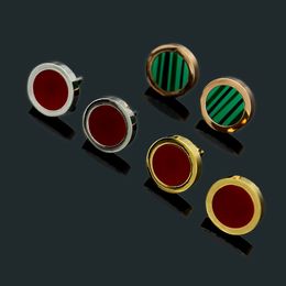 3 Colours Never Fading Stainless Steel Fashion Studs B Letter Red Agate Turquoise Women Designers Earings Ceramic thread black and white Jewellery