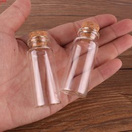 100pcs 12ml Size 22*55*12.5mm Mini Glass Perfume Spice Bottles Tiny Jars Vials With Cork Stopper pendant crafts wedding gifthigh qty