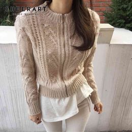 Autumn Zipper Female Cardigan Sweater Women Turtleneck Tricot Crocheted Pull Femme Kahaki Black Winter Knitwear 210427