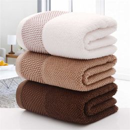 100% Cotton Terry Beach Towels Super Absorbent Bath Towel For Adults Large Bathroom Body Spa Sports Stripe 140x70cm 20 210611