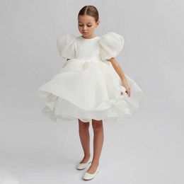 Clothing Sets new high-end princess dress fluffy yarn flower children's wedding little girls dress