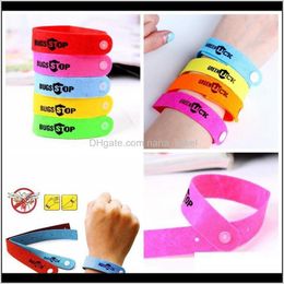 bugs bracelets Australia - Jelly, Glow Bracelets Jewelry Drop Delivery 2021 Mix Colors Anti Mosquito Wrist Band Bracelet Insect Nets Bug Lock Camping Repellent Hand Rin